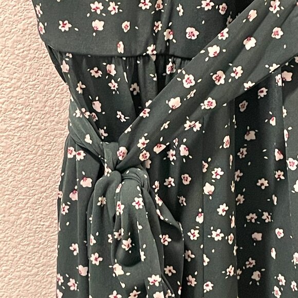 KAILEIGH "Rochelle" Maxi Romper/Jumpsuit Surplice Strapy Floral, Green - XL - Picture 5 of 8